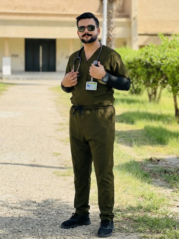 Executive Unisex Scrubs MD-86 (Dark Olive)