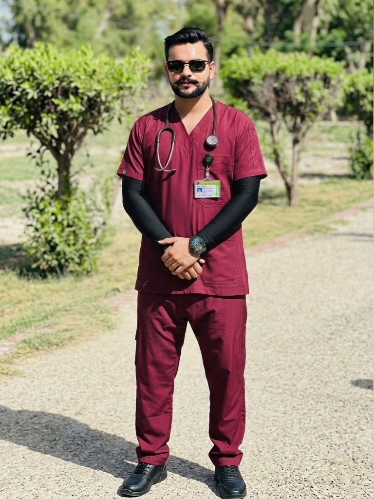 Executive Unisex Scrubs MD-87 (Maroon)
