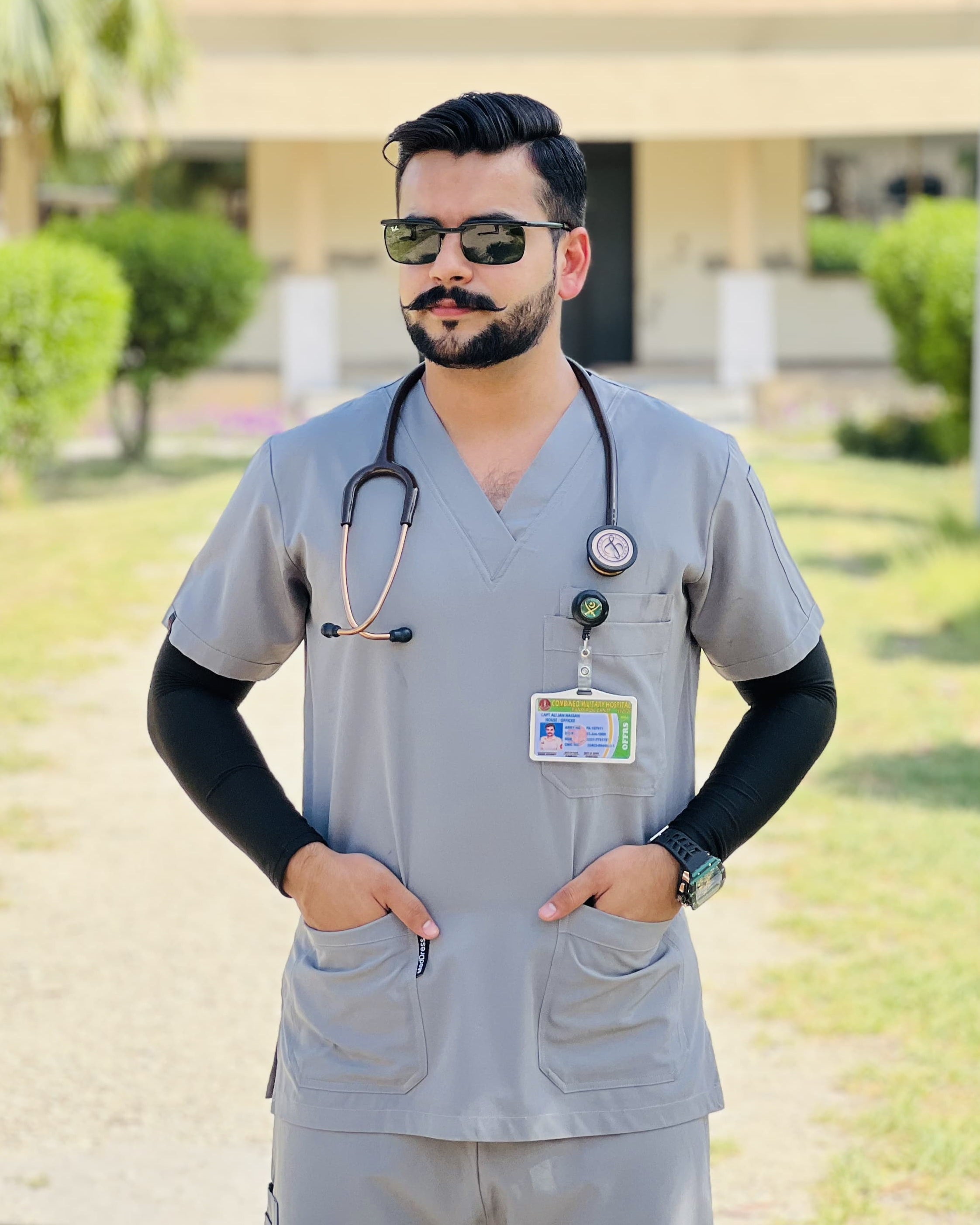 Executive Unisex Scrubs MD-80 (Silver Grey)