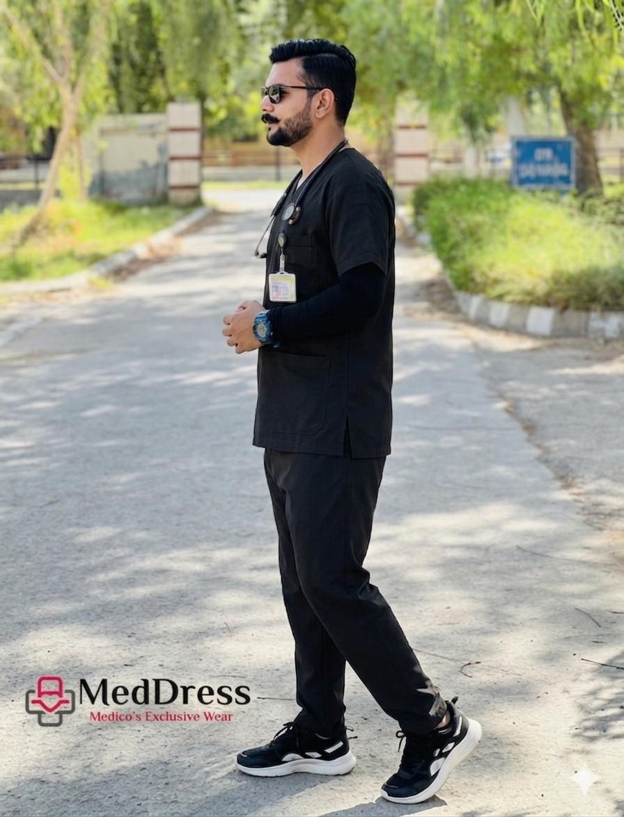 Executive Unisex Scrubs MD-82 (Black)