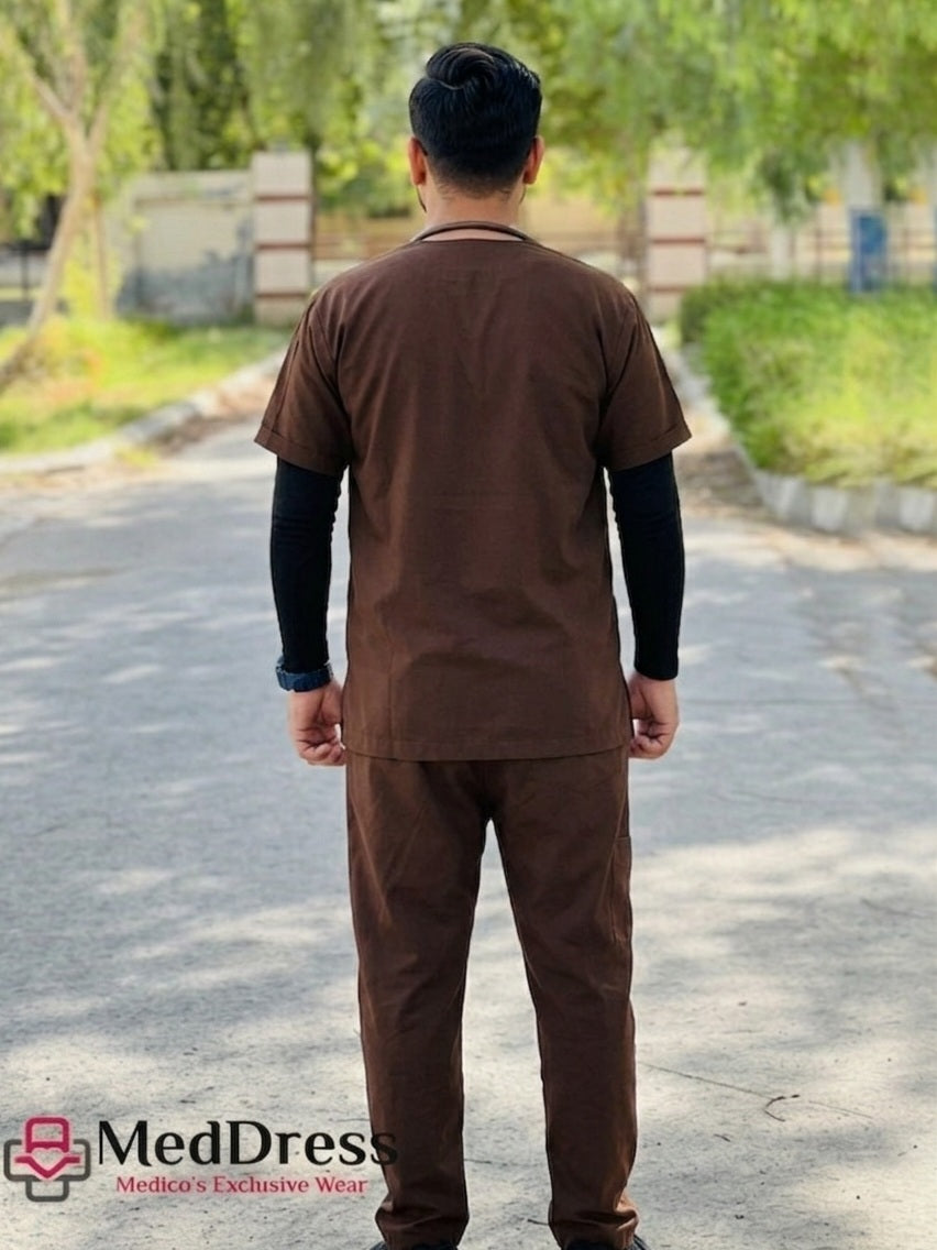 Executive Unisex Scrubs MD-85 (Brown)
