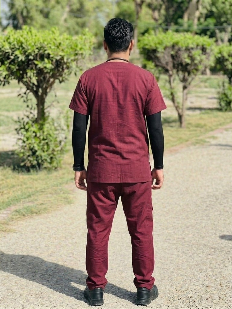 Executive Unisex Scrubs MD-87 (Maroon)