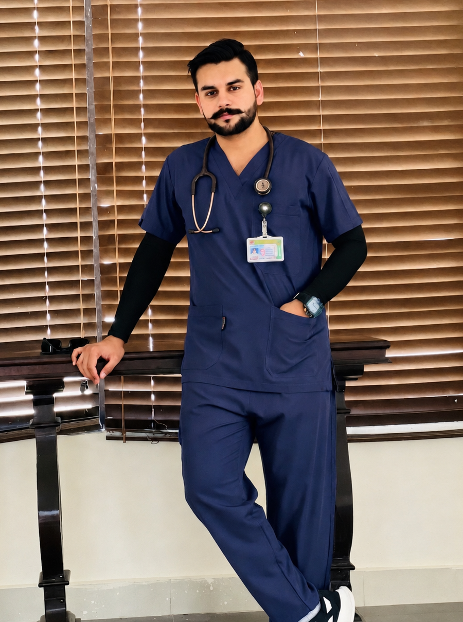 Executive Unisex Scrubs MD-83 (Navy Blue)