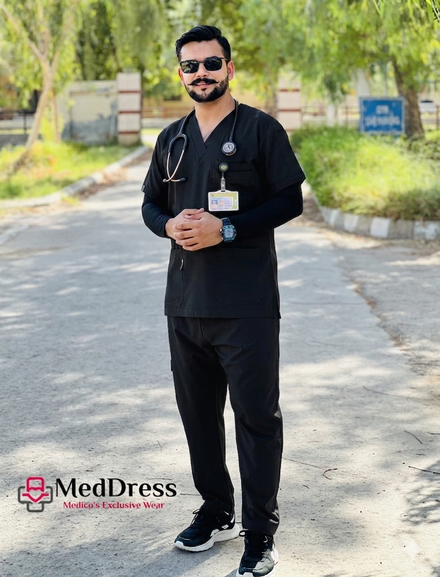 Executive Unisex Scrubs MD-82 (Black)