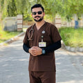 Executive Unisex Scrubs MD-85 (Brown)